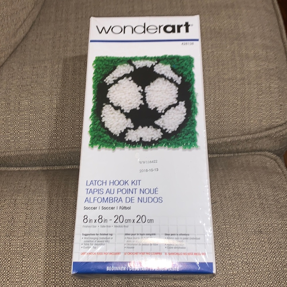 Wonder art latch hook kit soccer new soccer style whole kit crafts art